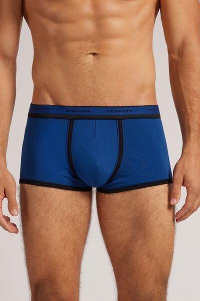 Blue Cotton Boxer Briefs, , large image number 0