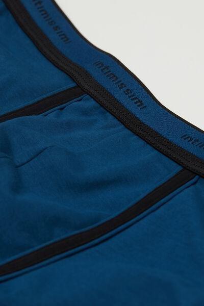 Blue Cotton Boxer Briefs, , large image number 4