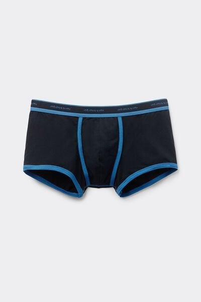 Navy Elastic Boxer Shorts, , large image number 2