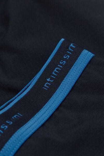 Navy Elastic Boxer Shorts, , large image number 4