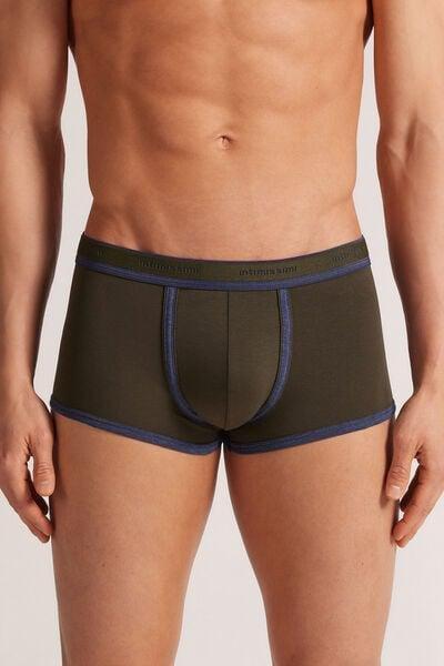 Green Elastic Boxer Shorts, , large image number 0