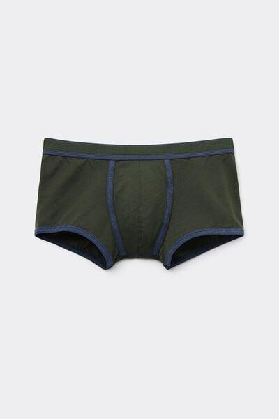 Green Elastic Boxer Shorts, , large image number 2