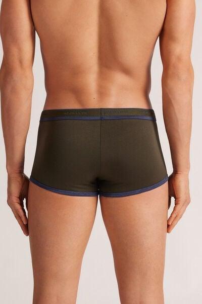 Green Elastic Boxer Shorts, , large image number 3