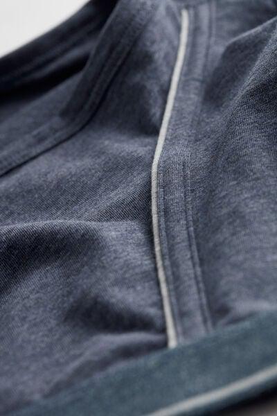 Blue Superior Cotton Boxersextra-Fine, Denim Blue Blend/light Grey Blend, large image number 4