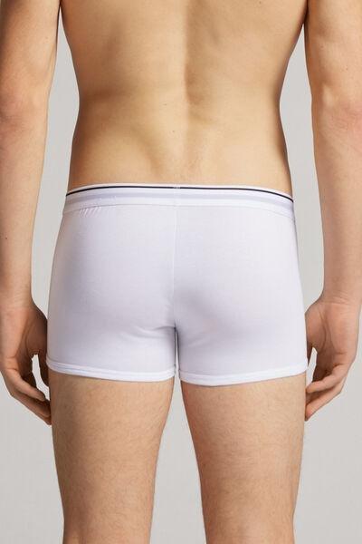 White Superior Cotton Boxers, White/blue, large image number 3