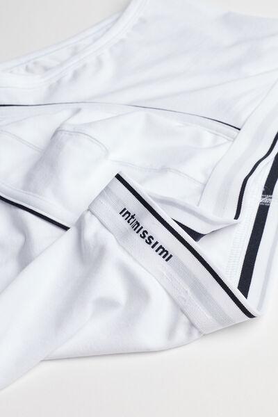 White Superior Cotton Boxers, White/blue, large image number 4