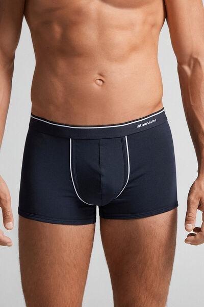 Blue Superior Cotton Boxers, Blue/white, large image number 0