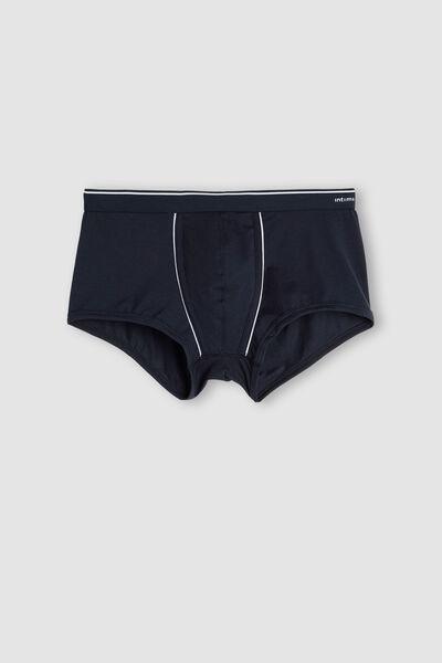 Blue Superior Cotton Boxers, Blue/white, large image number 2