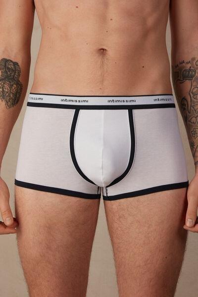 White Fresh Cotton Boxers, , large image number 0