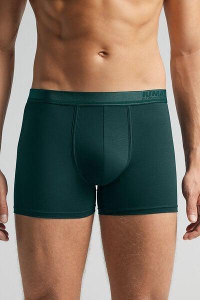 Green Mercerised Cotton Boxers, B601_132J, large image number 0