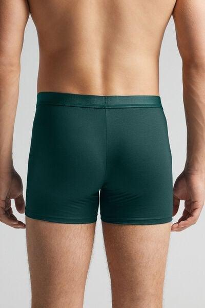 Green Mercerised Cotton Boxers, B601_132J, large image number 3