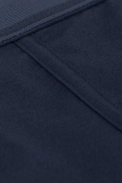 Navy Mercerised Cotton Boxers, B601_490J, large image number 4