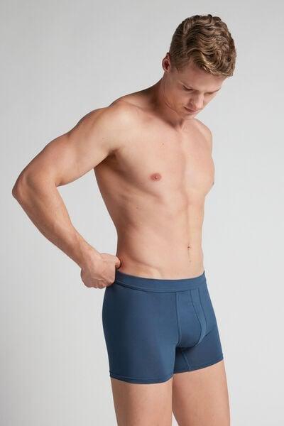Blue Stretch Premium Cotton Boxers, B601_886J, large image number 1