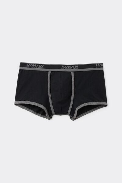 Black Superior Cotton Boxers, Black/graphite Blend, large image number 2