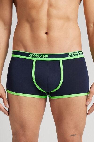 Blu Intenso/verde Fluo  Block Boxer Briefs, B601_891J, large image number 0