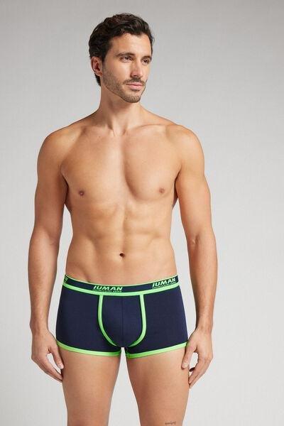 Blu Intenso/verde Fluo  Block Boxer Briefs, B601_891J, large image number 1
