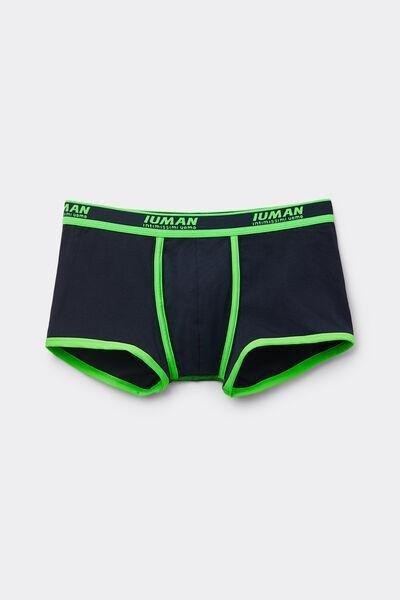 Blu Intenso/verde Fluo  Block Boxer Briefs, B601_891J, large image number 2