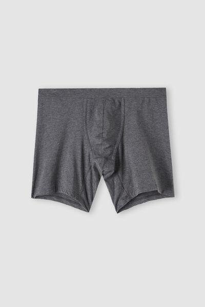 Grey Long Superior Cotton Boxers, , large image number 2