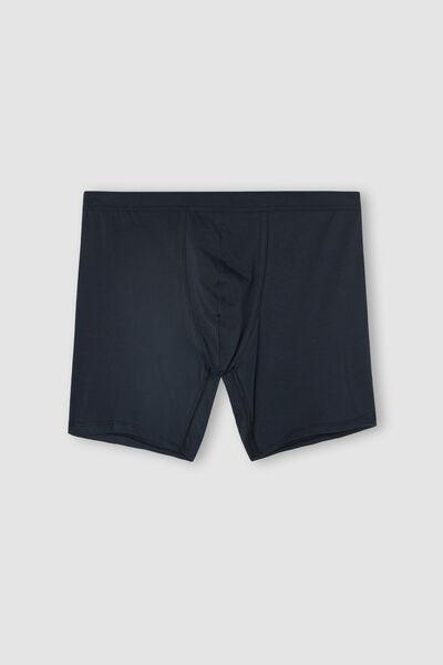 Blue Long Superior Cotton Boxers, , large image number 2