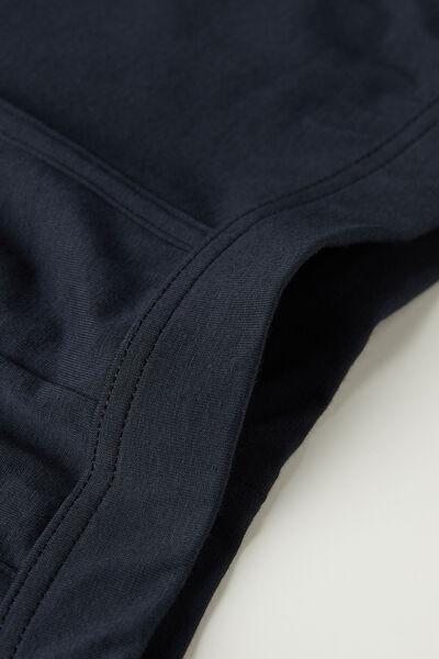 Blue Long Superior Cotton Boxers, , large image number 4