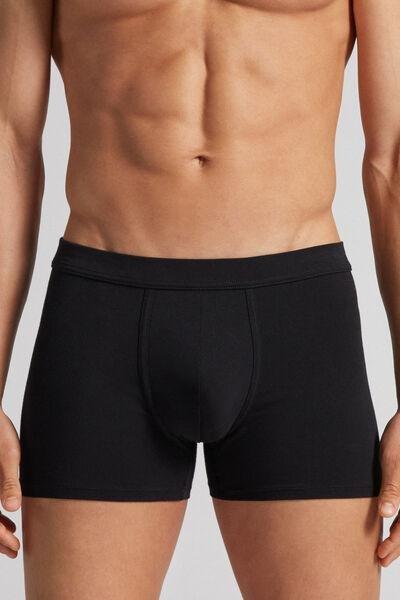 Black Losse Fit Cotton Boxers, Black, large image number 0