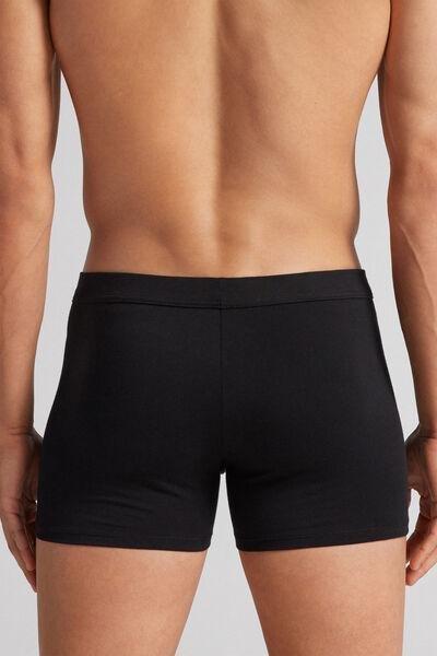Black Losse Fit Cotton Boxers, Black, large image number 3