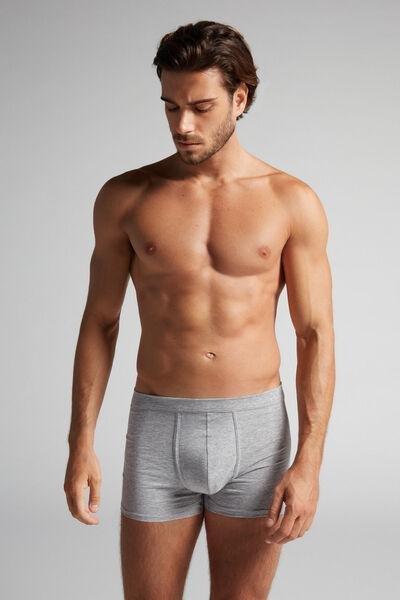Grey Superior Cotton Boxers, Light Grey Blend, large image number 1