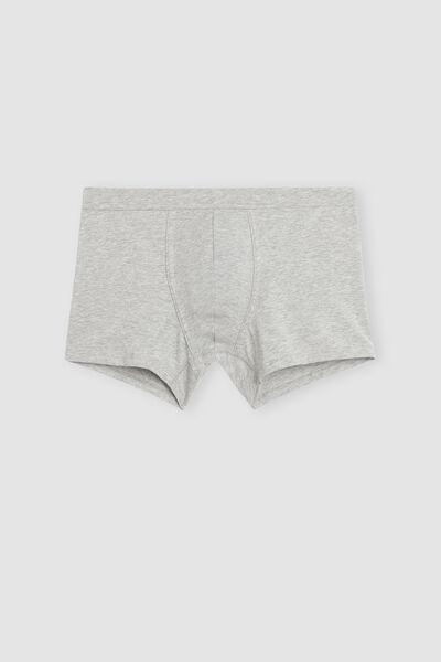 Grey Superior Cotton Boxers, Light Grey Blend, large image number 2