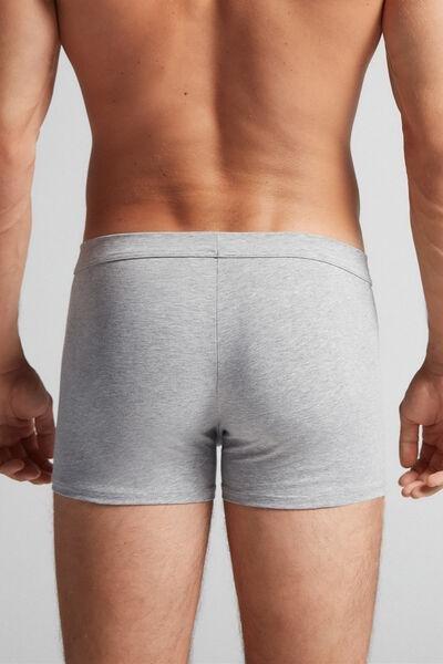Grey Superior Cotton Boxers, Light Grey Blend, large image number 3