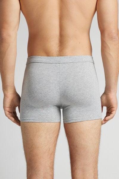Grey Superior Cotton Boxers, Light Grey Blend, large image number 3