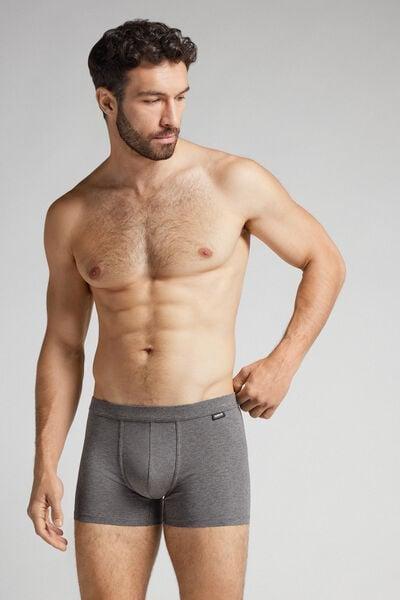 Grey Superior Cotton Boxers, Graphite Grey Blend, medium
