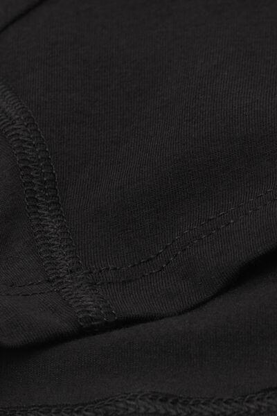 Black - 019 - Black Cotton Boxers with Exposed Elasticated Waistband, , large image number 4