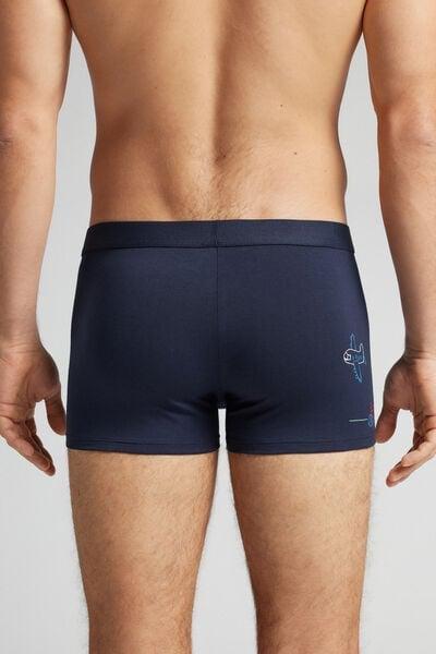 Navy Printed Boxers, , large image number 3