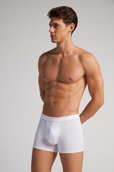 White Modal And Silk Boxers, , large image number 1