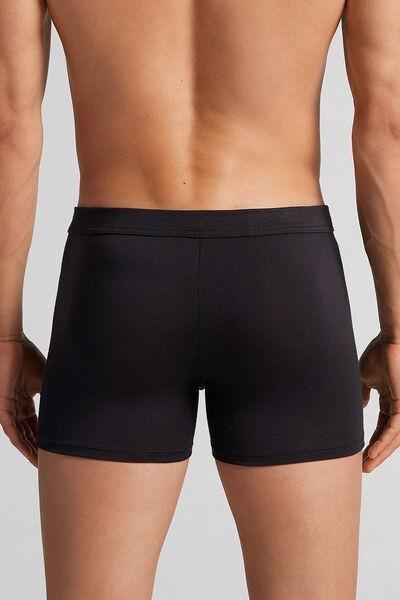 Black Modal And Silk Boxers, , large image number 3