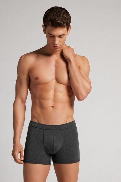 Grey Blend Modal And Silk Boxers, , large image number 1