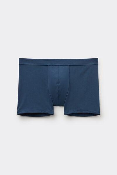 Blue Elasticated Waistband Silk Boxers, B601_886J, large image number 2
