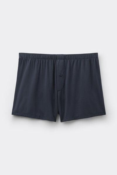 Navy Loose-Fit Soft Silk Boxers, Midnight Blue, large image number 2