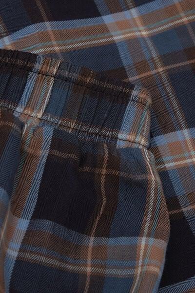 Navy Check Print-Detail Boxers, B601_072K, large image number 4