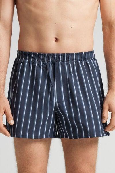 Navy Print-Detail Boxers, , medium