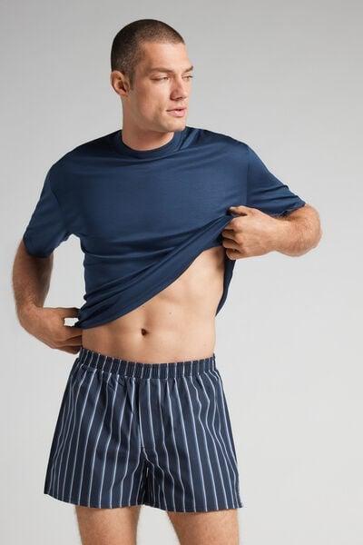 Navy Print-Detail Boxers, , large image number 2