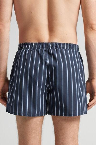 Navy Print-Detail Boxers, , large image number 3