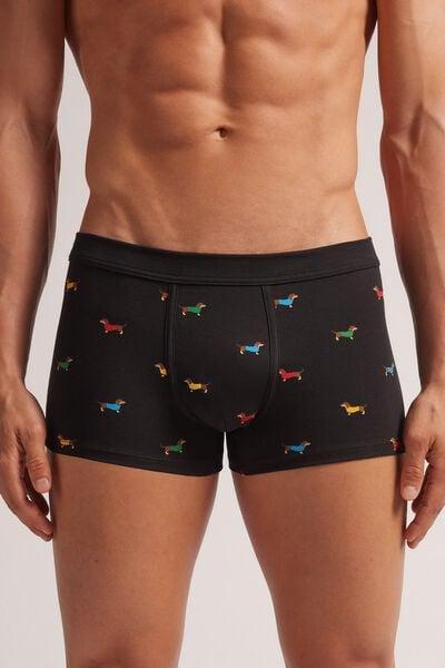 Black Animal Print Boxer Briefs, , large image number 0