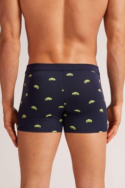 Navy Printed Boxers, , large image number 3