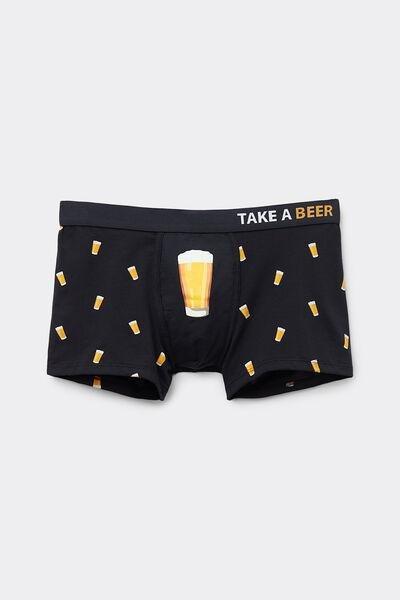 Navy Beer Print Boxers, B601_807J, large image number 2