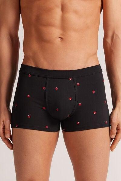 Black Printed Boxers, , medium