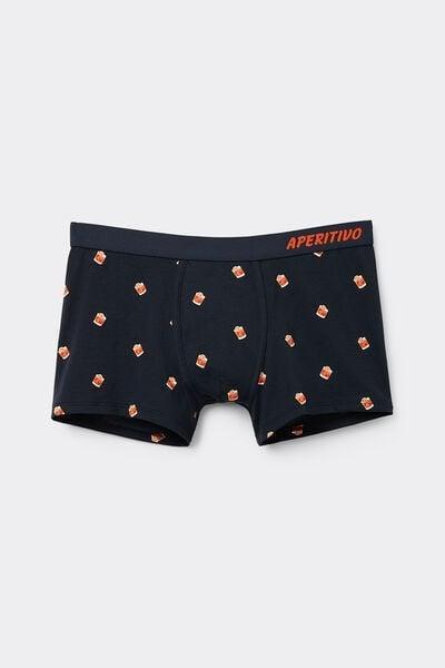 Navy Printed Boxers, , large image number 2