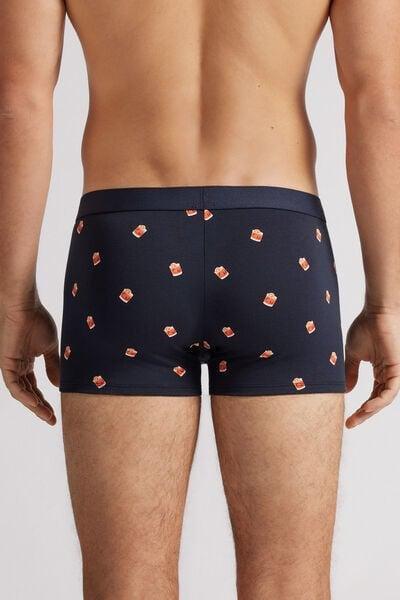 Navy Printed Boxers, , large image number 3