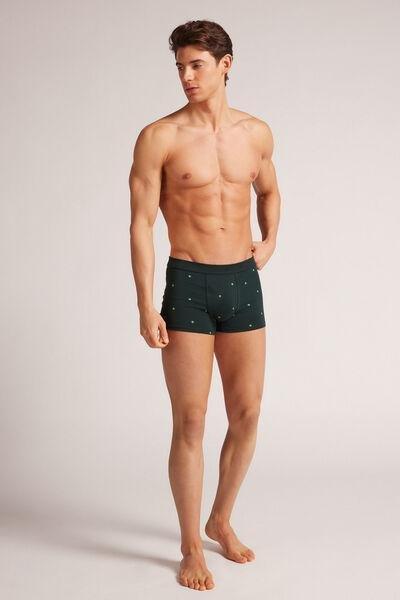 Green Printed Boxers, , large image number 1