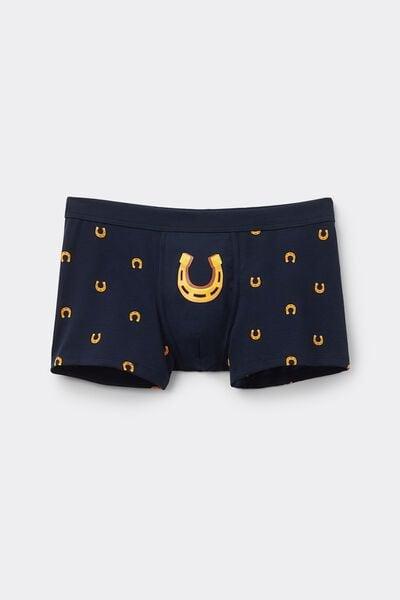 Navy Horseshoe Print Boxers, , large image number 2